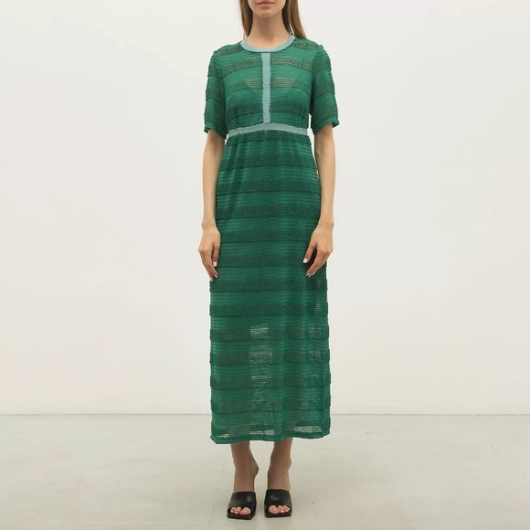 Maje Dresses & Skirts - MAJE Green Knit Midi Dress 1 S